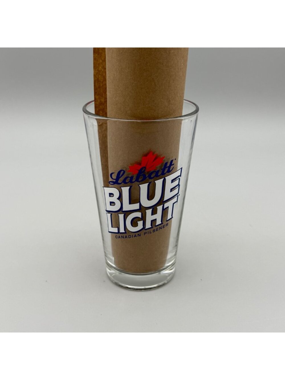 Labatt Blue Light Canadian Pilsener Glass Pint 16 Oz With Maple Leaf Logo
